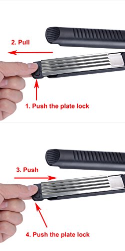 LadyHelena® Kreppeisen Glätteisen 3 in 1 Haarglätter Keramik Turmalin Multistyler Für Professional Haar Styling NEU! - 7