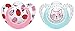 Produktbild NUK 10175173 Genius Color Silikon-Schnuller, verbesserte kiefergerechte Form, noch zahnfreundlicher, 0-6 Monate, BPA frei, 2 Stück, Girl, rosa