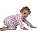 Piccalilly Organic Cotton Pink Girls Candy Stripe Woven Romper