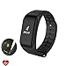 Produktbild Smart Band, iMusk Wasserdichte Smart Watch Fitness Tracker Aktivität Wristband Herzfrequenz Monitor Pedometer Schlaf Monitor Smart Armband Kalorien Track Step Track Gesundheit Band für iPhone und Android Handys (Schwarz)