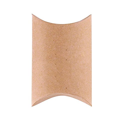Hrph 100Pcs Kraftpapier -Kissen-Süßigkeit-Kasten Hochzeitsbevorzugungsgeschenk Partei-Versorgungsmaterial - 4