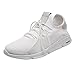 Produktbild Ansenesna Sneaker Herren Sport Flach Low Atmungsaktiv Sportschuhe Zum Schnürung Männer Für Outdoor (39, Weiss)