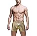 Produktbild Herren Boxershorts Unterwäsche Latex Leder Optik mit Metall Nieten Gold Neu (L (S-M))