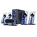 Produktbild GOgroove BassPULSE 5.1   Surround Sound Computer Lautsprecher mit Powered Subwoofer, 80 Watt und Blue LED Glow Lights Arbeitet mit Desktop, Laptop, PC und mehr Multimedia Devices