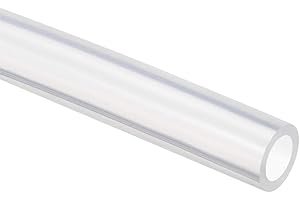 sourcing map Tubo de silicona de 9/32" (7 mm) ID x 3/8" (10 mm) OD 2.04 m Tubo de goma de silicona flexible Tubo de manguera de aire para transferencia de bomba transparente