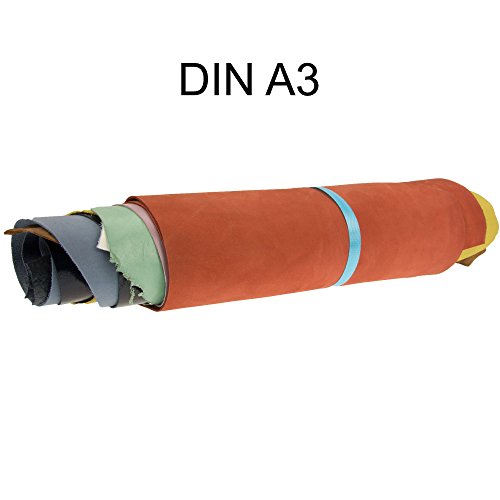 Lederreste Lederstücke extragroß 1kg bunt – farbig sortiert alle Stücke mind. DIN A3 groß von Langlauf Schuhbedarf - 4