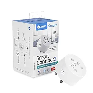 Zoook Smart Connect 16A Wi-Fi Smart Plug with Power Meter(Type M), for High Power Appliances (Geyser, Motor, etc.) Energy Monitoring, Compatible with Alexa & Google Assistant (No hub Required)