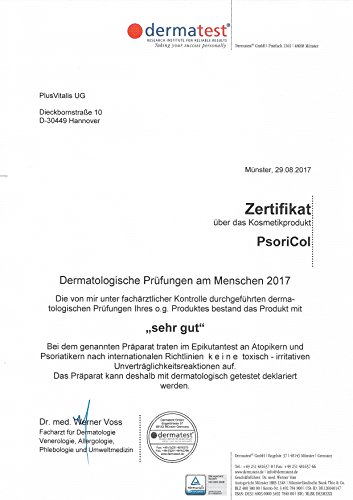 Pflege bei Schuppenflechte (Psoriasis) und trockener, juckender und schuppiger Haut – PsoriCol Salbe 100ml (~90g) – Creme mit wertvollen Pflanzenextrakten (Curcuma, Wrigthia Tinctoria, Rubia Cordifolia) und natürlichen Ölen (Kokosnuss, Shea Butter, Neem). - 6