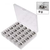 LHKJ 25 pièces Universel Canettes Bobine Navette Fil Métal, avec étui de Rangement