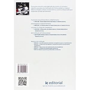Transformación de materiales termoplásticos. quit0209 - operaciones de transformación de polímeros termoplásticos