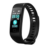 LWPCP Blutdruck/Sauerstoff Herzfrequenz Fitness Tracker Smart Armbanduhr,Black