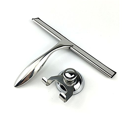 Duschabzieher Badezimmer Raclette Fenster Reinigung Edelstahl mit SUPPOT Wandtattoo - 4
