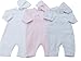 BNWT Tiny Baby NB Premature Preemie Baby white cotton teddy sleepsuit Clothes (3-5LBS, pink)