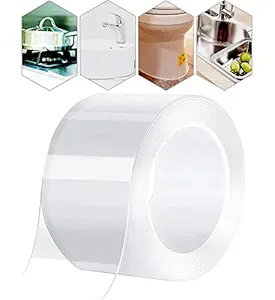 Hukimoyo 5 Meter*5 cm Kitchen Sink Corner Tape, Self-Adhesive Waterproof Transparent Sealing Strip, Caulk Tape for Kitchen Sink Leakage