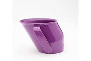 Doidy Cup, Open Cup for Training Baby 6 Months-3 Years, 200ml, Slanted Weaning Cup with Handles for Learning to Drink, BPA Free (Purple)