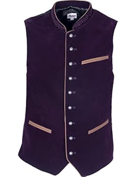 Almwerk Herren Trachten Samt Weste Gilet in vielen Farben