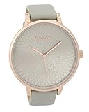 Oozoo Damenuhr mit Lederband 48 MM Rose/Silbergrau/Grau C9561