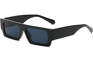 Long Keeper Modne prostokątne okulary przeciwsłoneczne dla kobiet mężczyzn retro 90s kwadratowe okulary przeciwsłoneczne funky vintage modne odcienie ochrona UV400