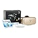 Price comparison product image Top VR Headset Set + Bluetooth Remote + Guide To Virtual Reality, The 3d Virtual Reality Kit , Enjoy VR Games, Apps And Movies On Your Mobile. Works With Android, Iphone And All Phones 4-6 Inches Wide (Gold)