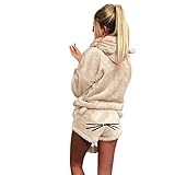 Chic GrenouillèRe Cosplay Aminal Combinaison Pyjama Ou DéGuisement Costume Ensemble Pyjamas Combinaison Italien Fashion Kawaii Set Deux PièCes (Gris, M(EU 38-40))