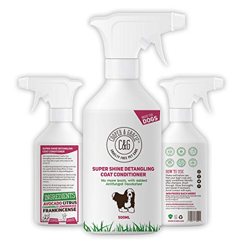C&G Dog Detangler Spray | Cruelty Free Leave In Conditioner Spray For De Matting Dogs | Leaves Fur Tangle Free | Professional Grooming Formula (500 ML)