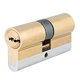 Antibumping FAC 23239 Cilindro de Perfil Europeo de Alta Seguridad, Latonado, 70 mm