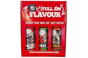 Angus & Oink | Hot Sauce Gift Set | 1 x Hot Apache Red Dawg 1 x Voodoo Mango 1 x Phat Taco Chipotle | Classic Hot Sauce Collection | Set of 3
