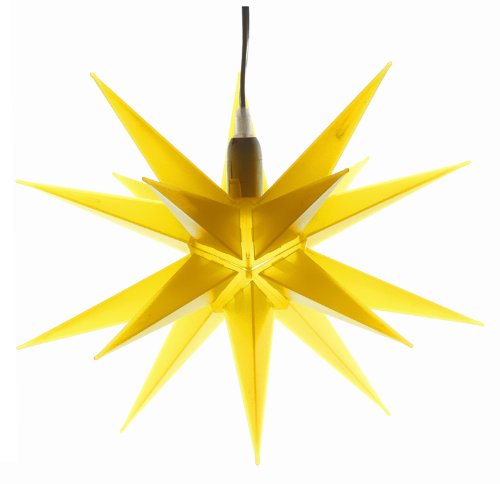 HGD CAS30189 Weihnachtsstern, Kunststoff, gelb, groß