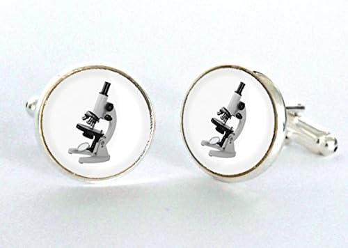 Blackbird Studio Microscope Cufflinks - Scientist Cufflinks - Gift For Him Or Her - Science Lover Gift -Science Jewelry