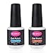 Clavuz Nagellack-Set, matt, mit Über- und Unterlack, Soak-off-UV-LED, 8 ml