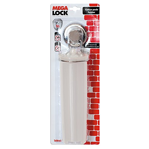 Tatkraft MegaLock Wattepads Halter 8.5X10X34.5cm Stahl/Plastik Verchromt Saugschraube Ø 73mm - 2