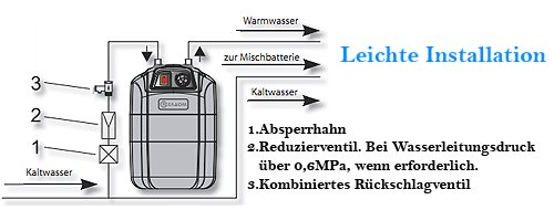Eldom Warmwasserspeicher/Boiler 15L Untertisch druckfest - 4