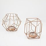 2er Deko Windlichter Teelichthalter Kerzenhalter Copenhagen Metall (S 7018) - 3