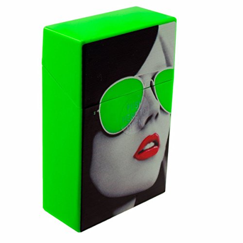 Preisvergleich Produktbild Zigarettenbox mit stylischem Motiv in Grün
