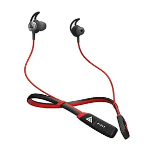 Boult Audio ProBass CurvePro Bluetooth Neckband with Vibration Alert for Calls, in-Ear Wireless Earphones with 15 Hour Battery Life, Fast Charging & in-Built Mic, IPX5 Sweatproof Headphones (Red)