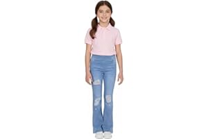A2Z 4 Kids Girls Denim Jeans Comfort Stretchy Jeggings Bell Bottom Ripped Flared Pants Trendy Fashion Jeans for Girls Age 5-6, 7-8, 9-10, 11-12 & 13 Years