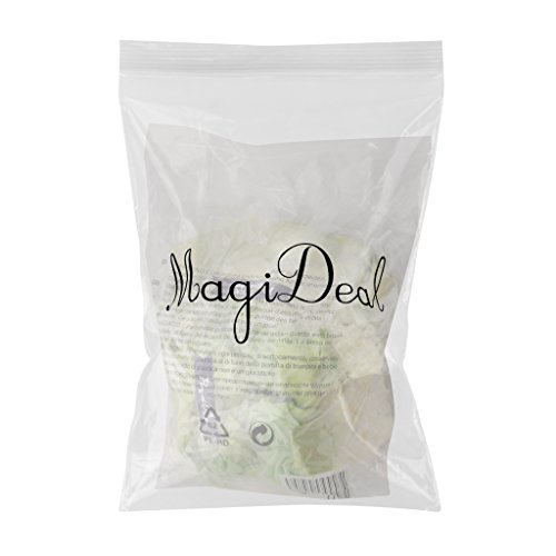 MagiDeal Hochzeit Auto Dekoration Kits 5 Meter Bänder & 6 Große Antennenschleifen – Grün, 25 cm - 2
