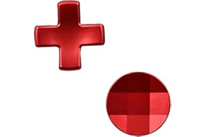 PEIXIONG 2 Pcs Metal D-Pads Parts Directional Pad Kits for Xbox Elite Series 2 for Xbox Elite 2 Core Controller, Replacement Parts Directional Pad Button Kits for Xbox One Elite Series 2 Controller (Red)