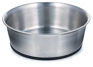 ProSelect Stainless Steel Dog Bowl with Rubber Base, 5-1/4-Inch, 16-Ounce