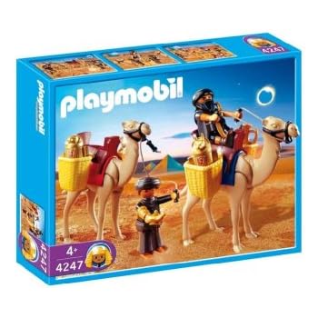 PLAYMOBIL 4243 Égyptiens - Pharaon Avec Litière Et Porteur - Occasion