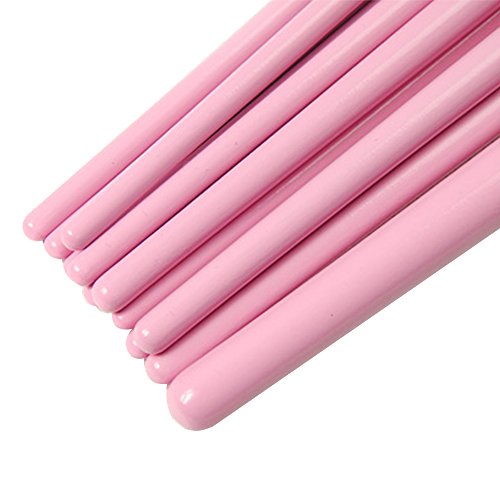 Eleacc® 32tlg Make UP Pinsel Pinselset Schminkpinsel Kosmetikpinsel Kosmetik Brush Kunstleder Etui Pink - 5