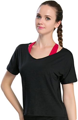 Thriving Prosperous Women's Backless Breathable Quick-Dry Short Sleeve Fitness Gym Training Running Tops Yoga Sport T-Shirt