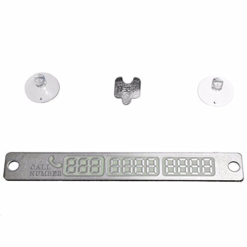 mStick Car Parking Phone Number Night Glowing Display Plate With Suckers Silver Color RS.179 (64.00% Off) - Amazon