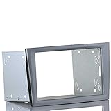 1 St. Doppel DIN Radioblende aluminium + 1 St. Einbaurahmen inkl. Montagezubehör