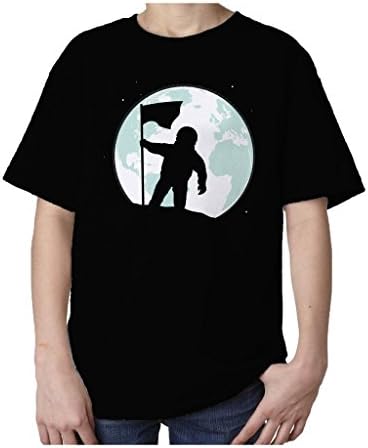 I Love Science Silhoutte Official Kid's T-shirt (Black) (X-Large)