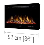Chimenea eléctrica Modo hotel: encendido automático con fuente de alimentación, por lo que es posible un control versátil (interruptor de luz, sistema de casa inteligente, Amazon Alexa, etc.). TÜV Rheinland / GS (seguridad probada) probado.