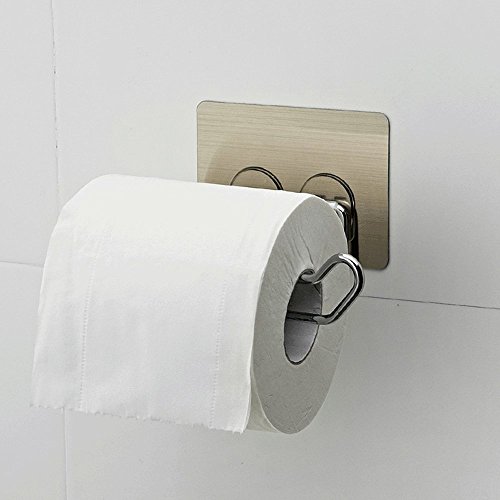 Kurelle Porta Carta Igienica, Nessun Foro, Nessuna Vite, Montaggio a Muro Autoadesivo, Gancio Strofinaccio, Rastrelliera Asciugamano per Bagno, Toilet e Cucina