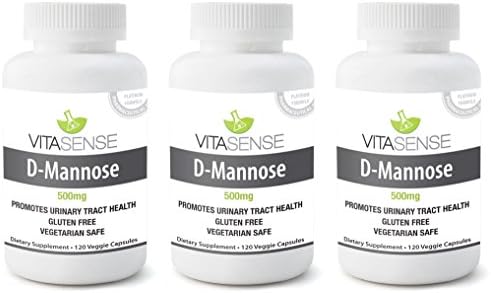 TRIPLE PACK (Pack of 3) Vitasense D-Mannose 500 mg - Urinary Health - 120 Caps