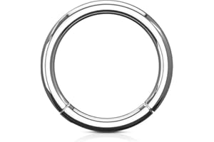 Stachelkleid Titan Clicker Ring Piercing Segmentring Silber Helix, Tragus, Ohr, Nasenring, Septum 6, 8, 10mm