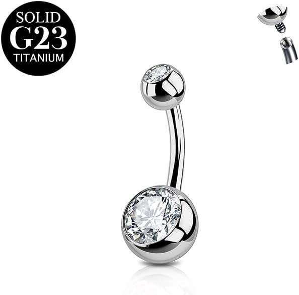 AceFun Piercing ombligo Titanio oro plata 6mm 8mm 10mm 12mm 14mm Piercings de banana acero quirurgico mujeres 1 pieza 14G Piercing ombligo G23 Barbell Bijoux Anillos